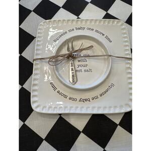Mudpie Margarita Salt lemon plate squeeze me baby one more lime NEw serving